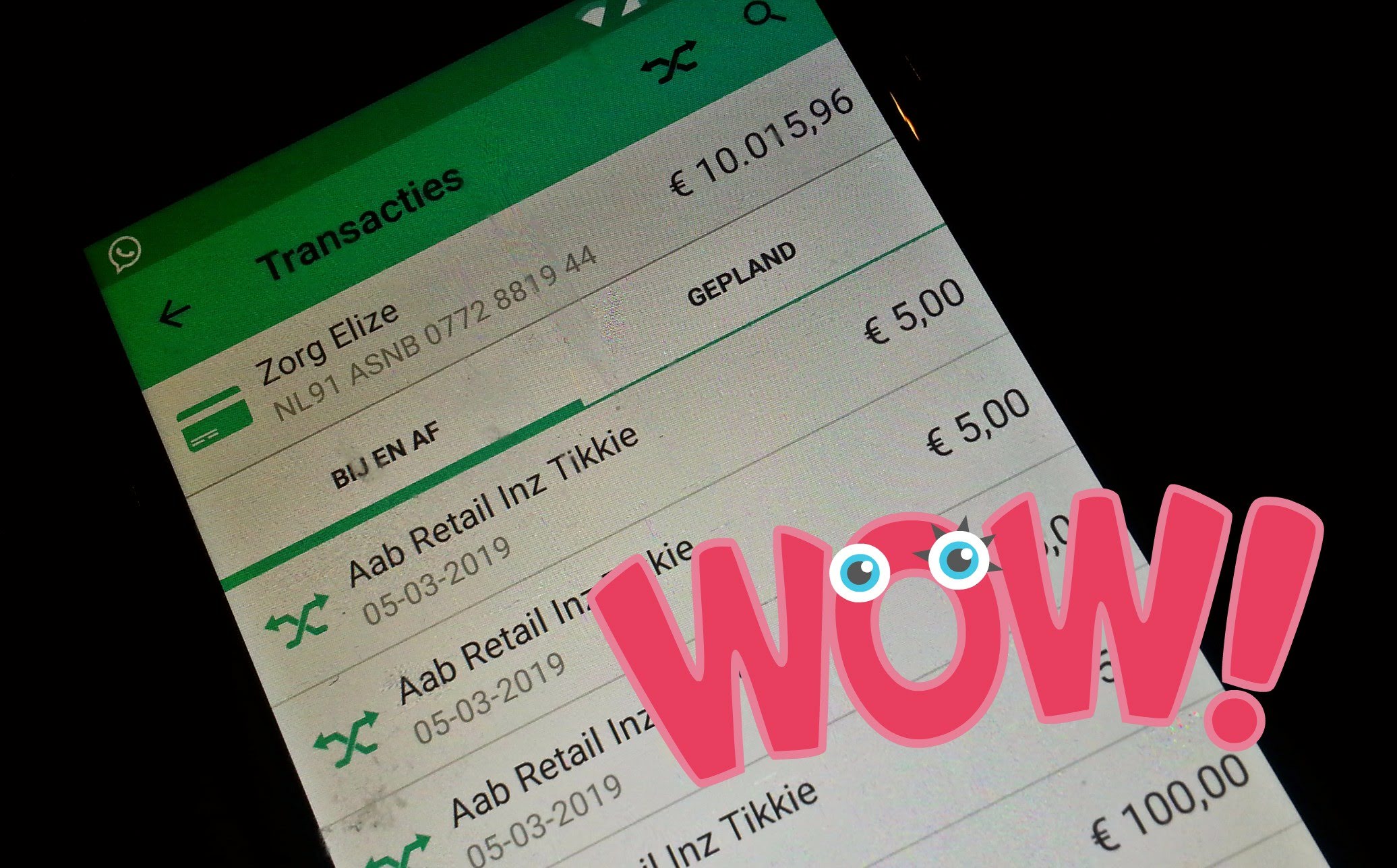 Saldo van 10.015 euro op bankrekening voor zorg Elize