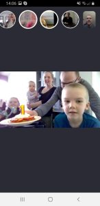 Verjaardag Hanna via Skype